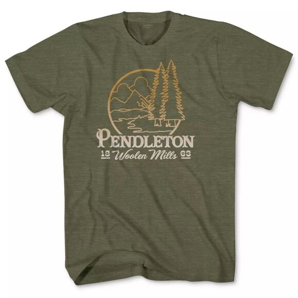 PENDLETON Woolen Mills Men's Logo Ombre Graphic T-shirt XL - Picture 1 of 5